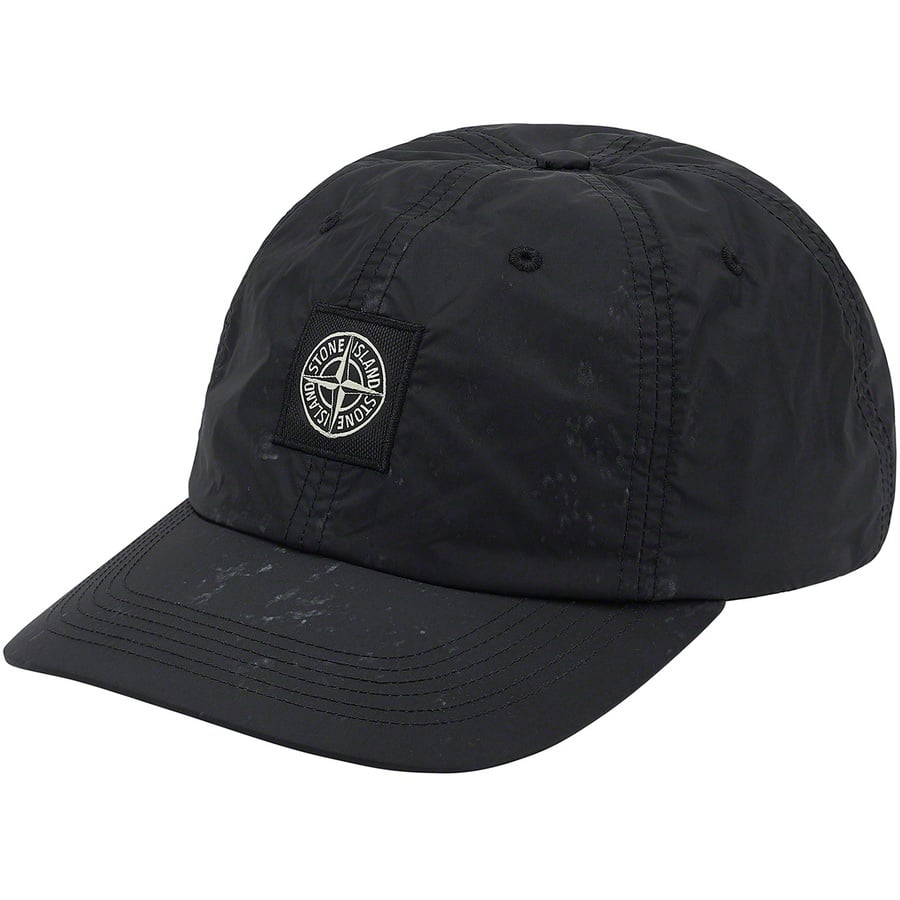 Details on Supreme Stone Island Nylon 6-Panel Black from fall winter
                                                    2020 (Price is $66)