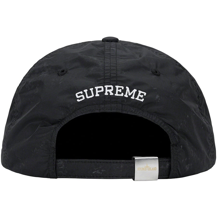 Details on Supreme Stone Island Nylon 6-Panel Black from fall winter
                                                    2020 (Price is $66)