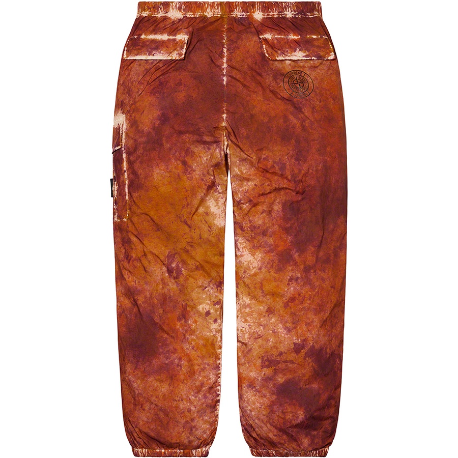 Details on Supreme Stone Island Painted Camo Nylon Cargo Pant Coral from fall winter
                                                    2020 (Price is $348)