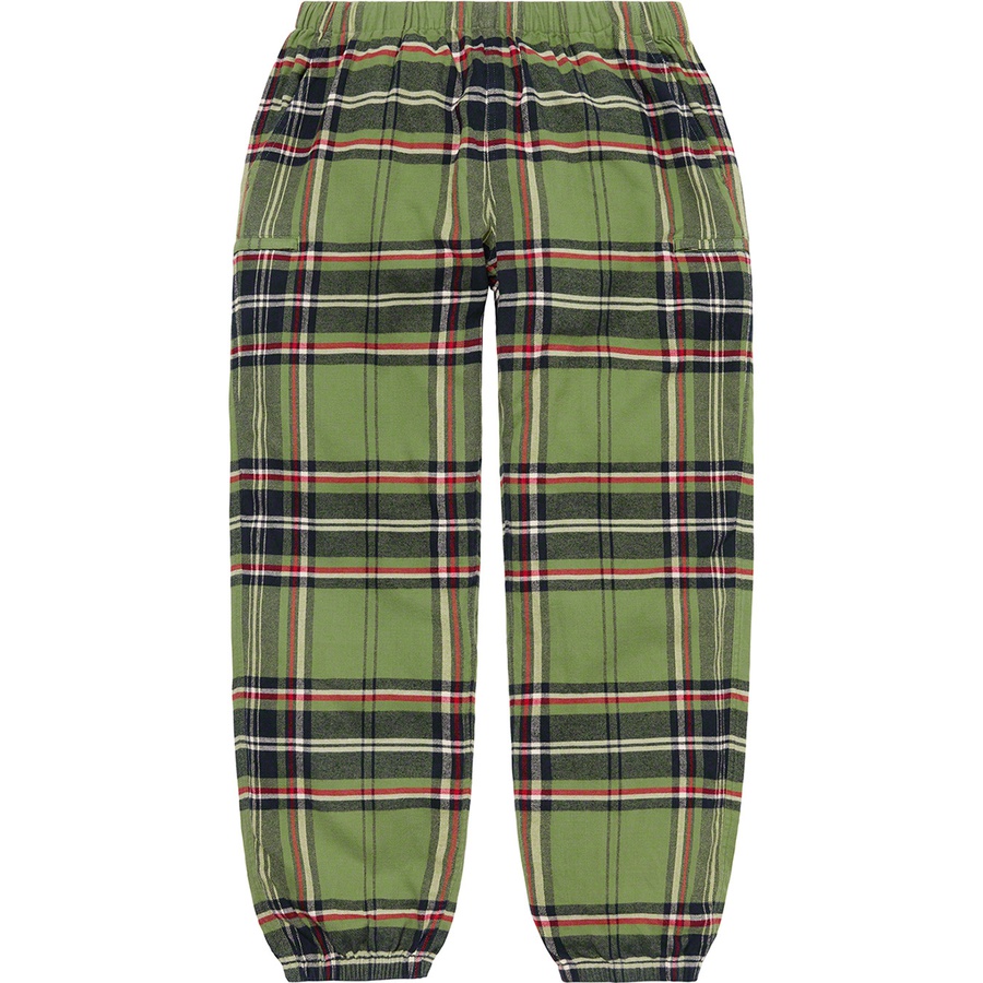 Details on Tartan Flannel Skate Pant Green from fall winter
                                                    2020 (Price is $128)