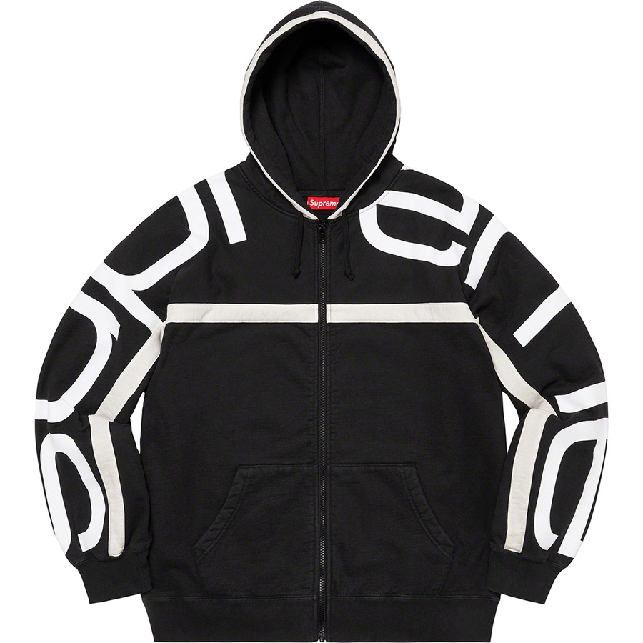 Big Logo Paneled Zip Up Hooded Sweatshirt - fall winter 2020 - Supreme