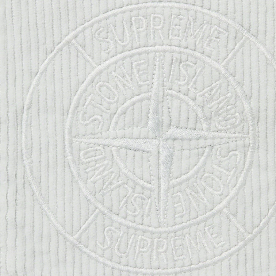 Details on Supreme Stone Island Corduroy Pant Stone from fall winter
                                                    2020 (Price is $248)