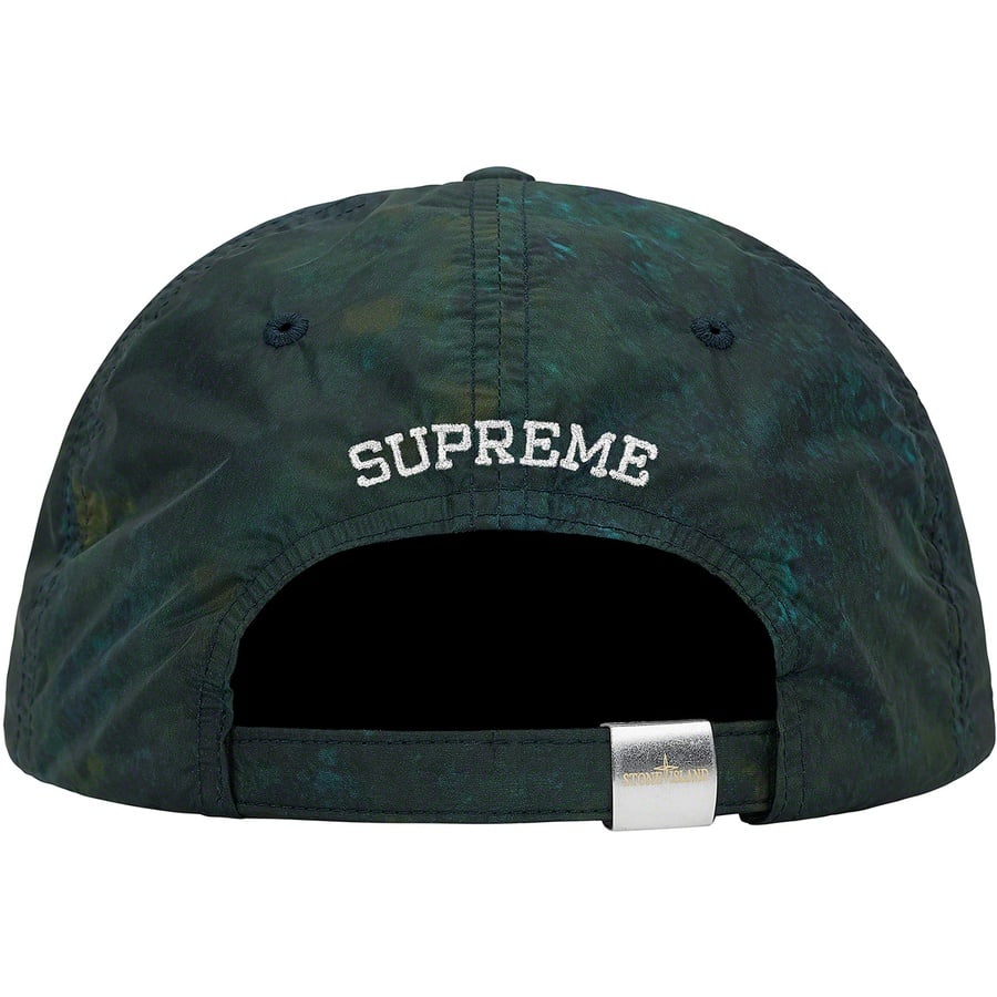 Details on Supreme Stone Island Nylon 6-Panel Dark Teal from fall winter
                                                    2020 (Price is $66)
