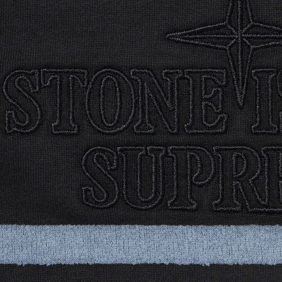 Details on Supreme Stone Island Warp Stripe Hooded Sweatshirt Black from fall winter
                                                    2020 (Price is $348)