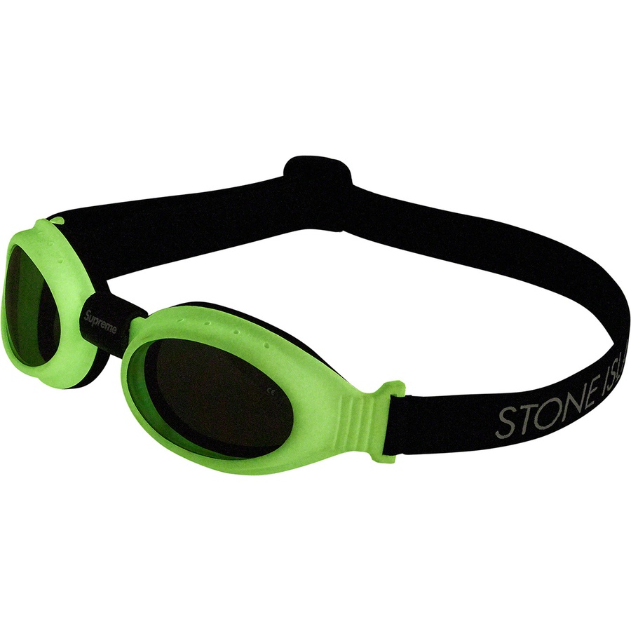 Details on Supreme Stone Island Baruffaldi Rek Goggles Glow-in-the-Dark from fall winter
                                                    2020 (Price is $78)