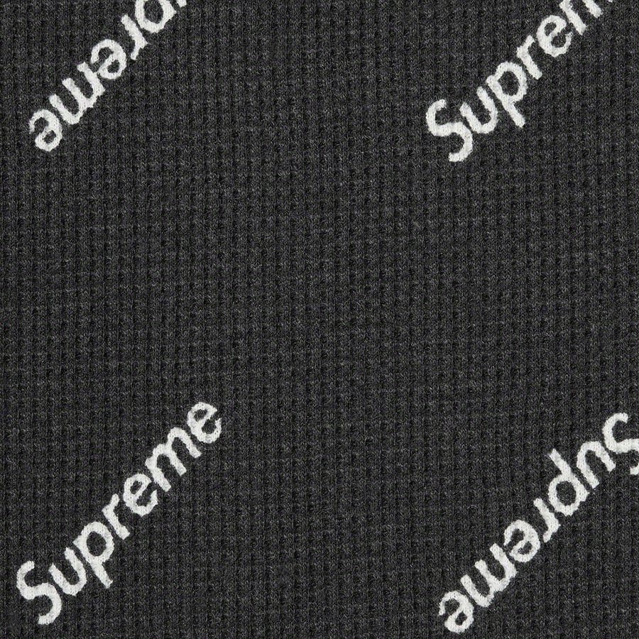 Details on Supreme Hanes Thermal Crew (1 Pack) Black Logos from fall winter
                                                    2020 (Price is $26)