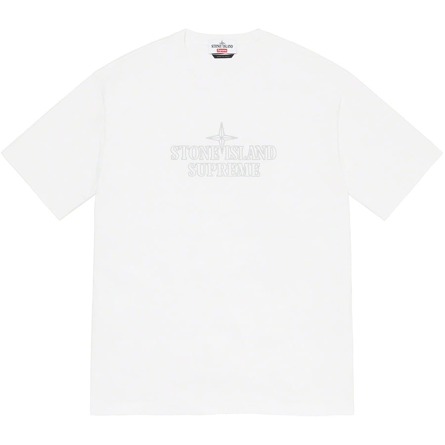 Details on Supreme Stone Island Embroidered Logo S S Top White from fall winter
                                                    2020 (Price is $148)