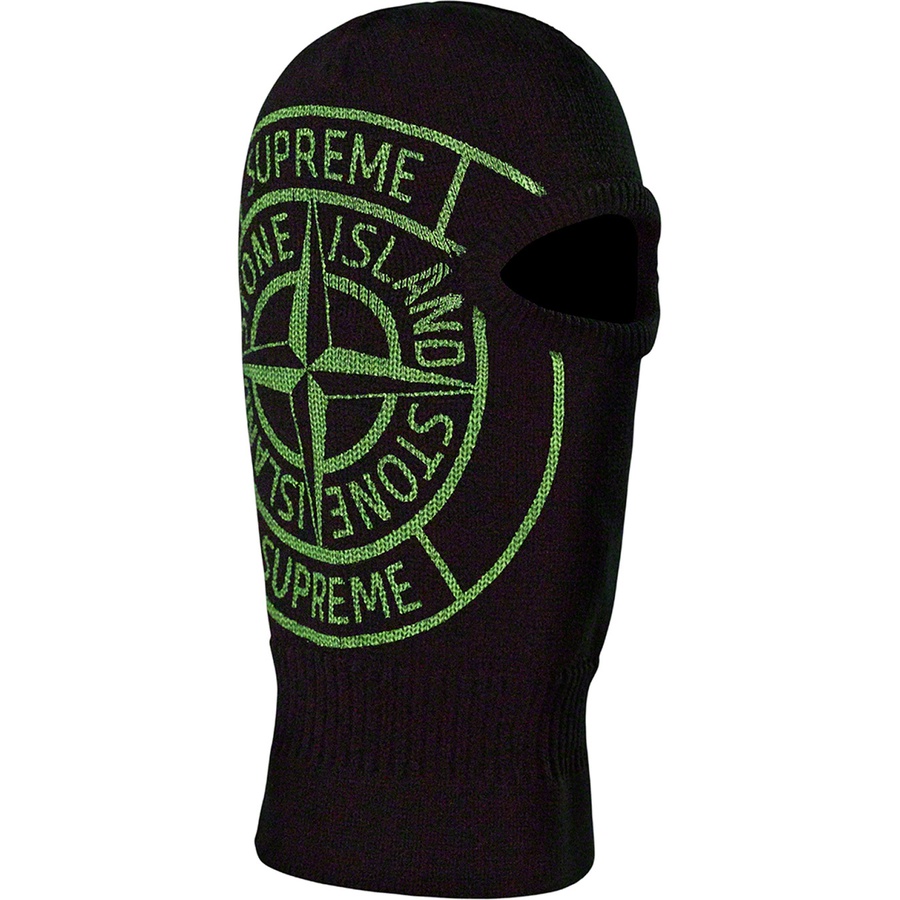 Details on Supreme Stone Island Glow Knit Balaclava Black from fall winter
                                                    2020 (Price is $198)