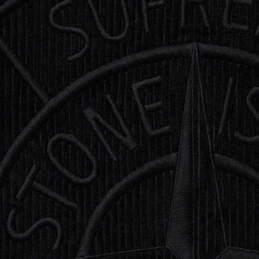 Details on Supreme Stone Island Corduroy Jacket Black from fall winter
                                                    2020 (Price is $658)