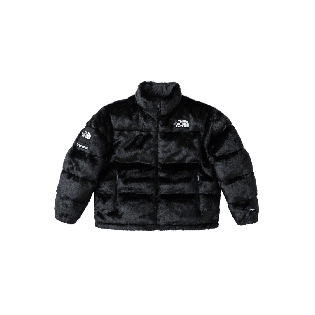 Supreme Faux Fur Nuptse Jacket black Ｌ