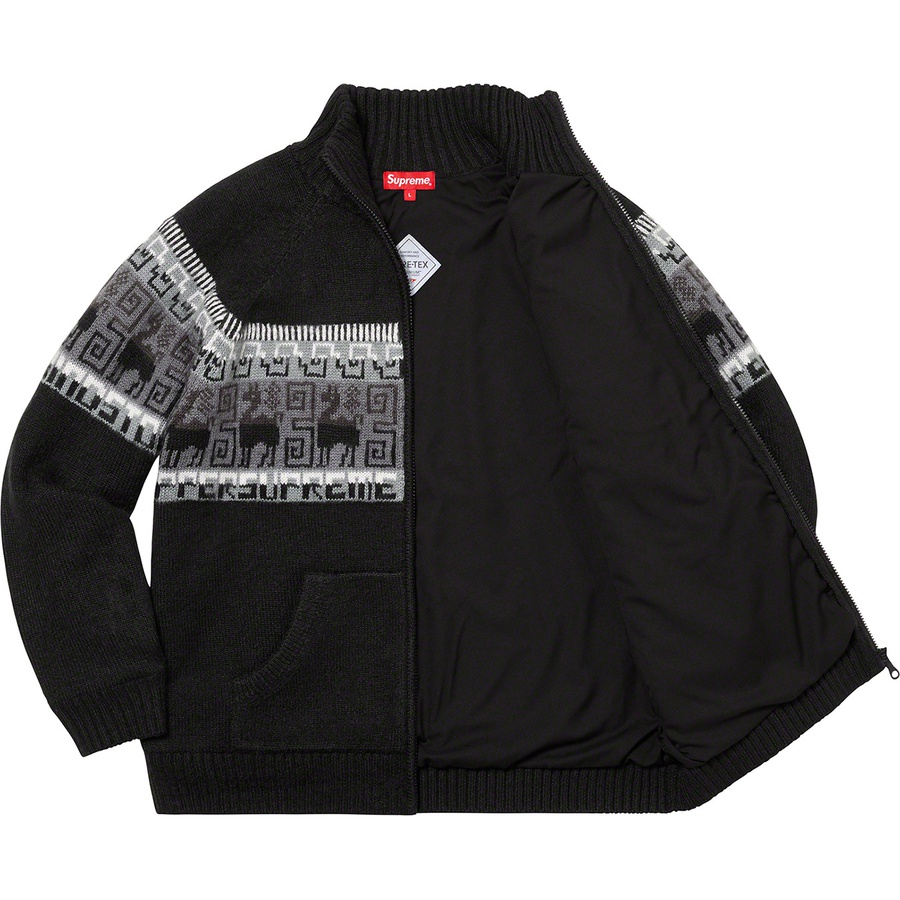 Details on Chullo WINDSTOPPER Zip Up Sweater Black from fall winter
                                                    2020 (Price is $198)