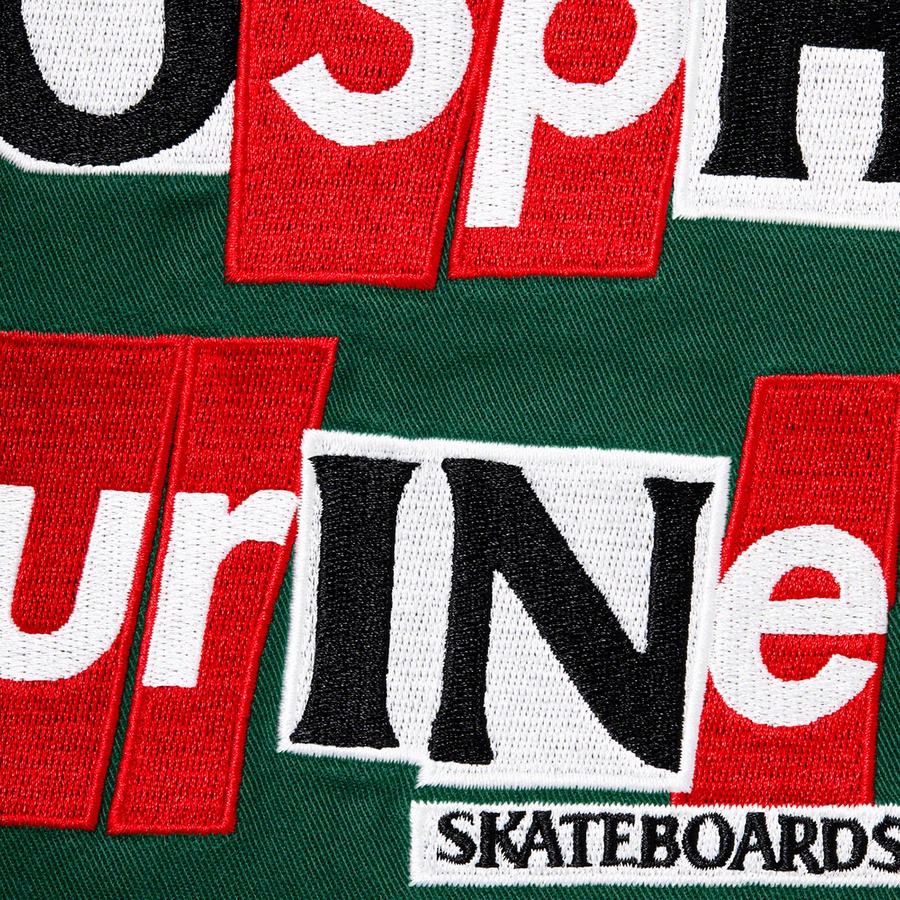 Details on Supreme ANTIHERO Snap Front Twill Jacket Dark Green from fall winter
                                                    2020 (Price is $168)