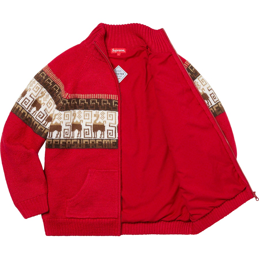 Details on Chullo WINDSTOPPER Zip Up Sweater Red from fall winter
                                                    2020 (Price is $198)