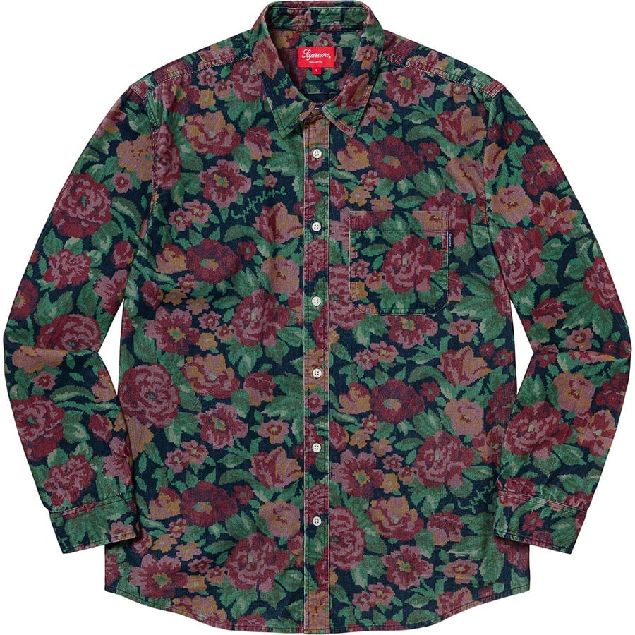Details on Digi Floral Corduroy Shirt Navy from fall winter
                                                    2020 (Price is $128)