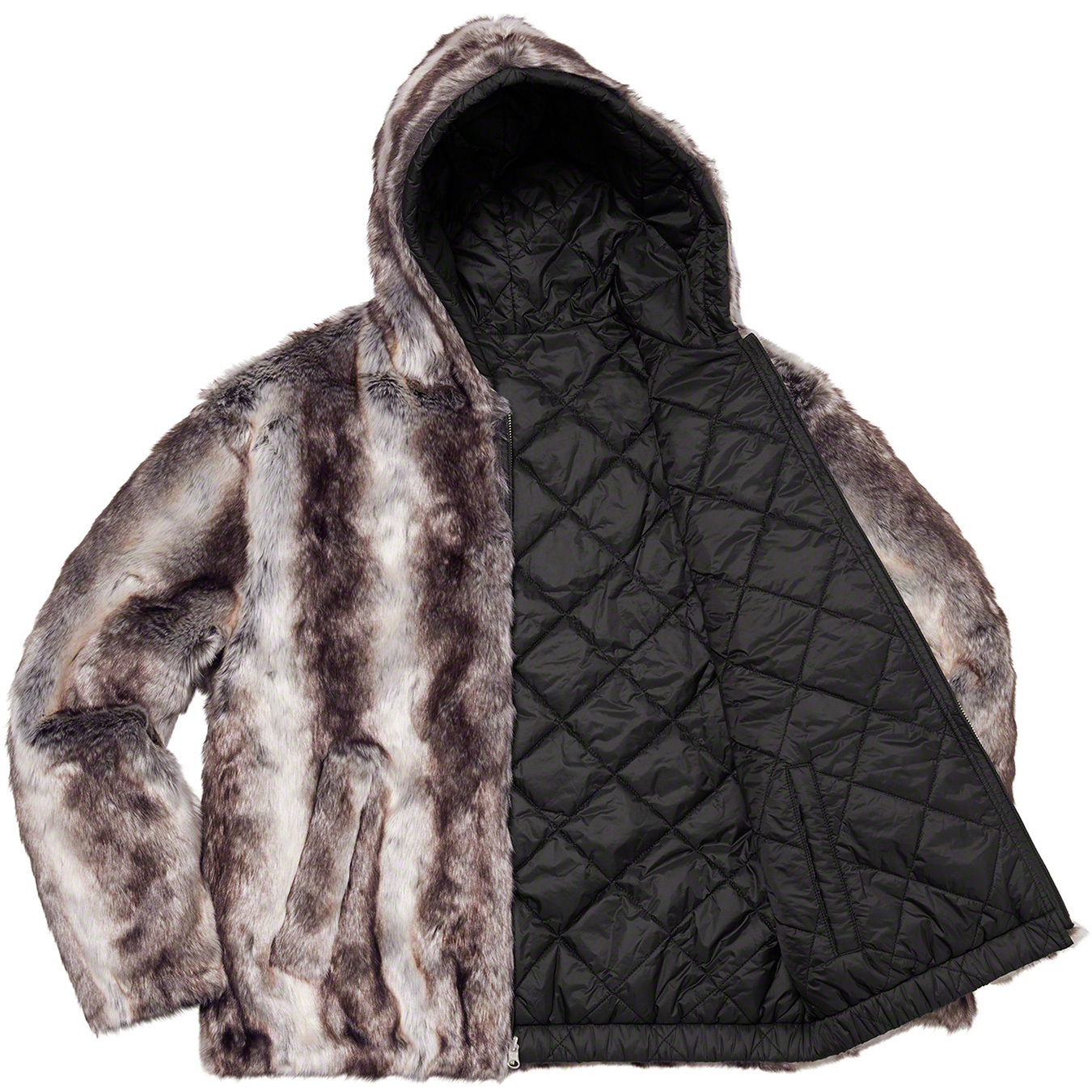 Supreme Faux Fur Reversible Hooded Jacket Ireland, SAVE 56