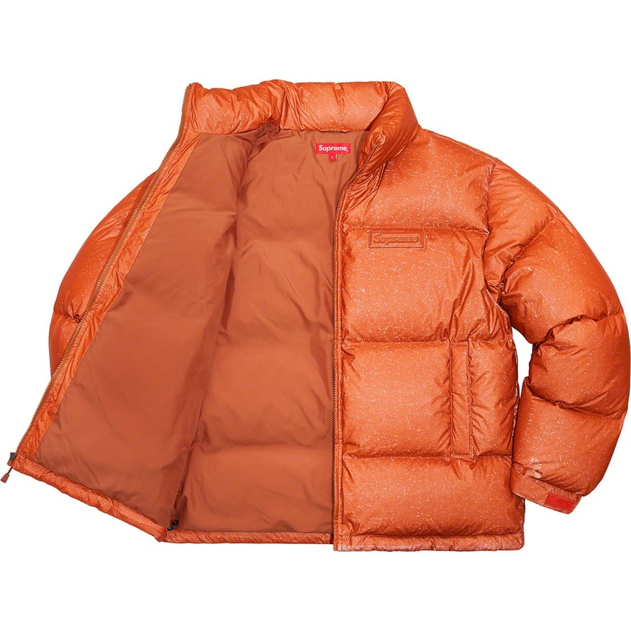 Details on Reflective Speckled Down Jacket Orange from fall winter
                                                    2020 (Price is $368)