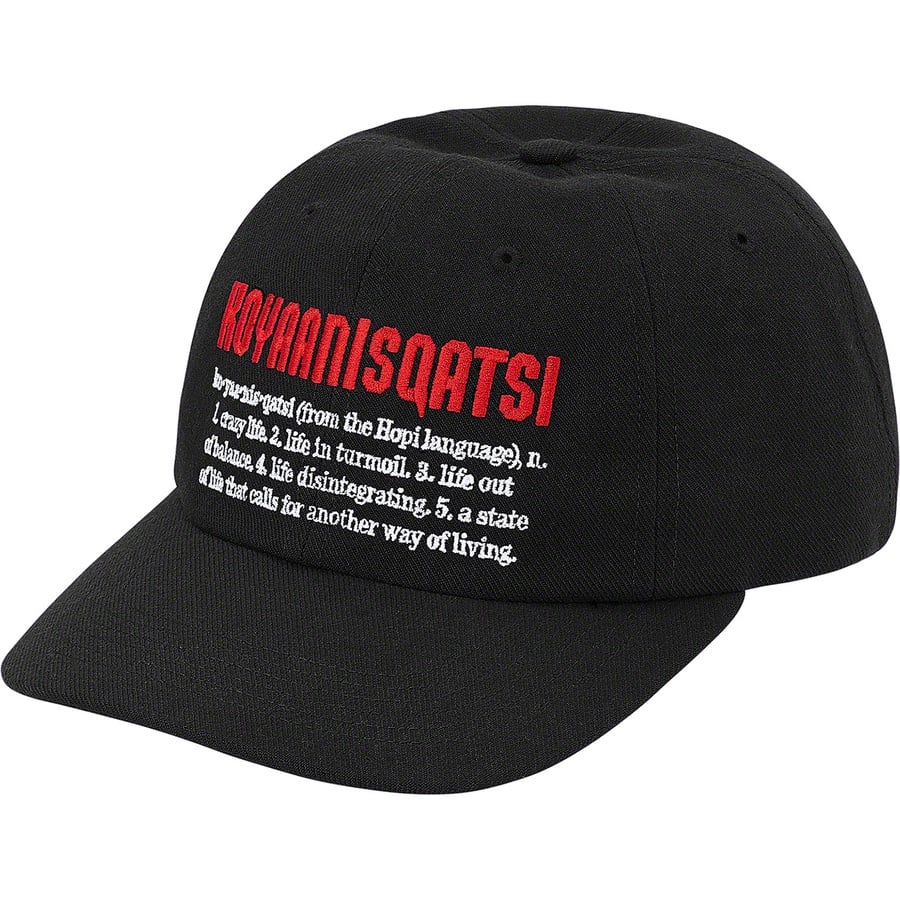 Details on Koyaanisqatsi 6-Panel Black from fall winter
                                                    2020 (Price is $48)