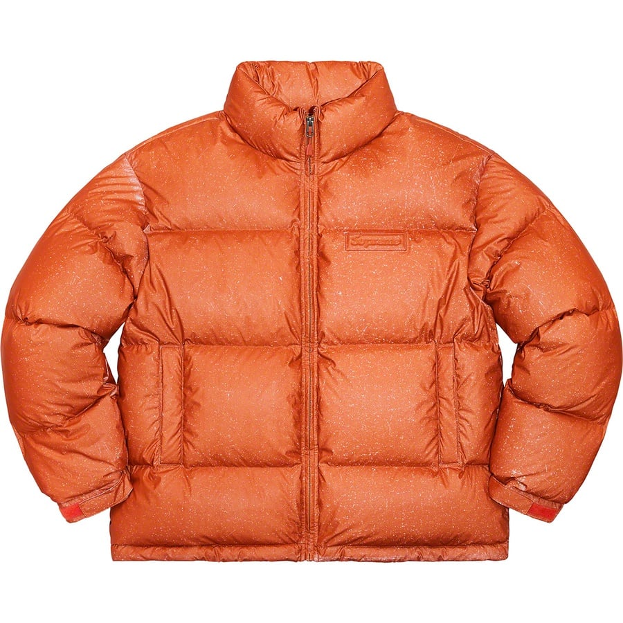 Details on Reflective Speckled Down Jacket Orange from fall winter
                                                    2020 (Price is $368)