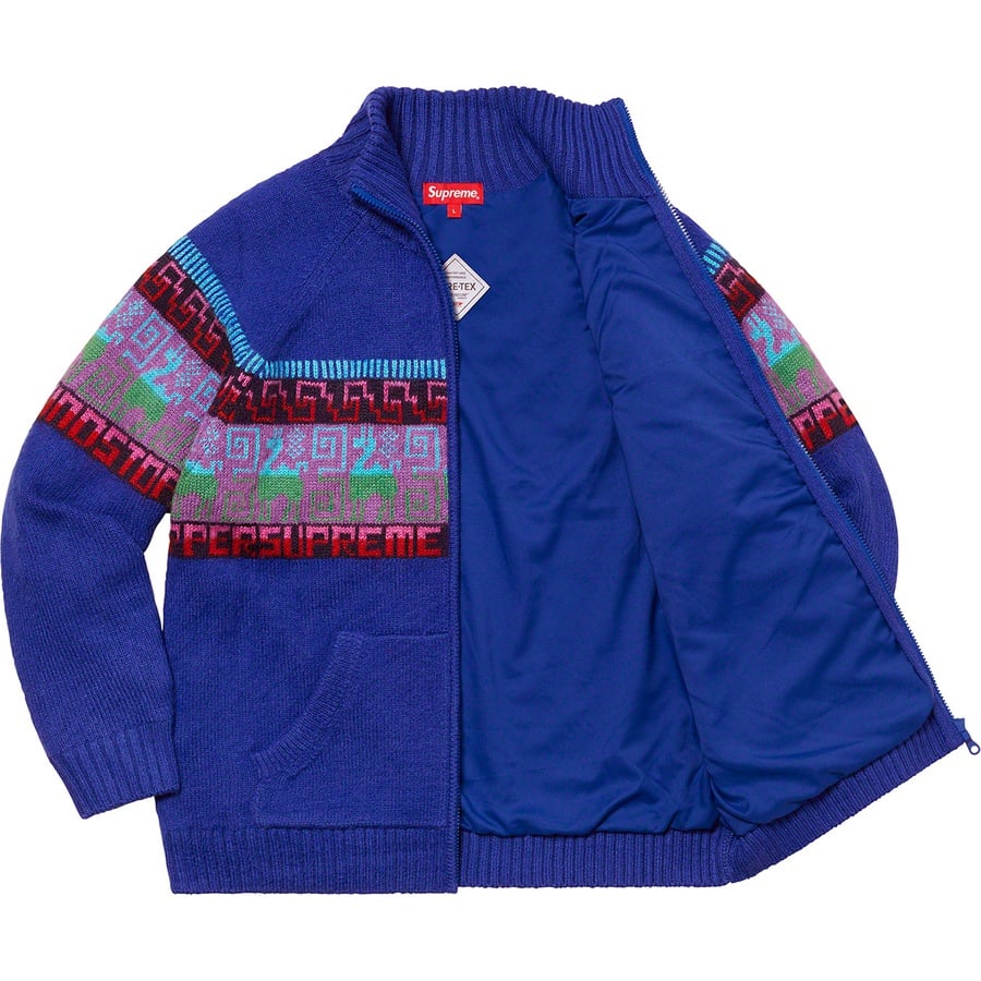 Details on Chullo WINDSTOPPER Zip Up Sweater Blue from fall winter
                                                    2020 (Price is $198)