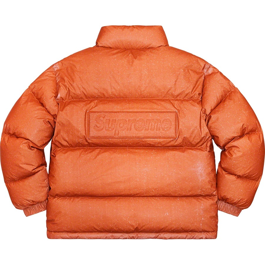 Details on Reflective Speckled Down Jacket Orange from fall winter
                                                    2020 (Price is $368)