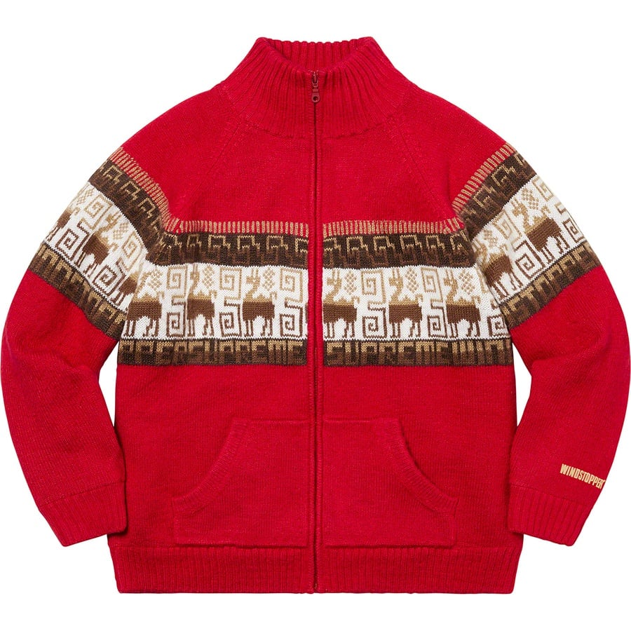 Details on Chullo WINDSTOPPER Zip Up Sweater Red from fall winter
                                                    2020 (Price is $198)