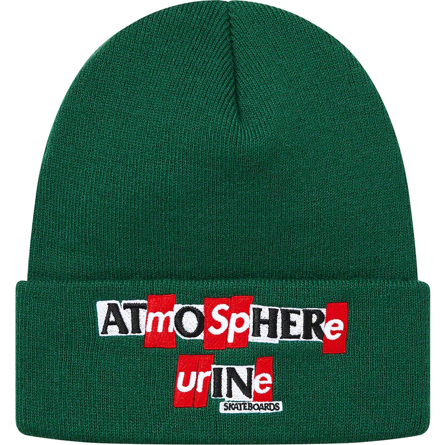 Details on Supreme ANTIHERO Beanie Dark Green from fall winter 2020 (Price is $38)