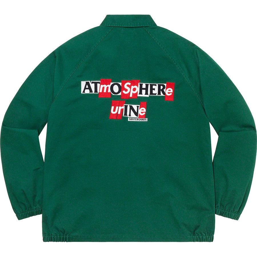 Details on Supreme ANTIHERO Snap Front Twill Jacket Dark Green from fall winter
                                                    2020 (Price is $168)