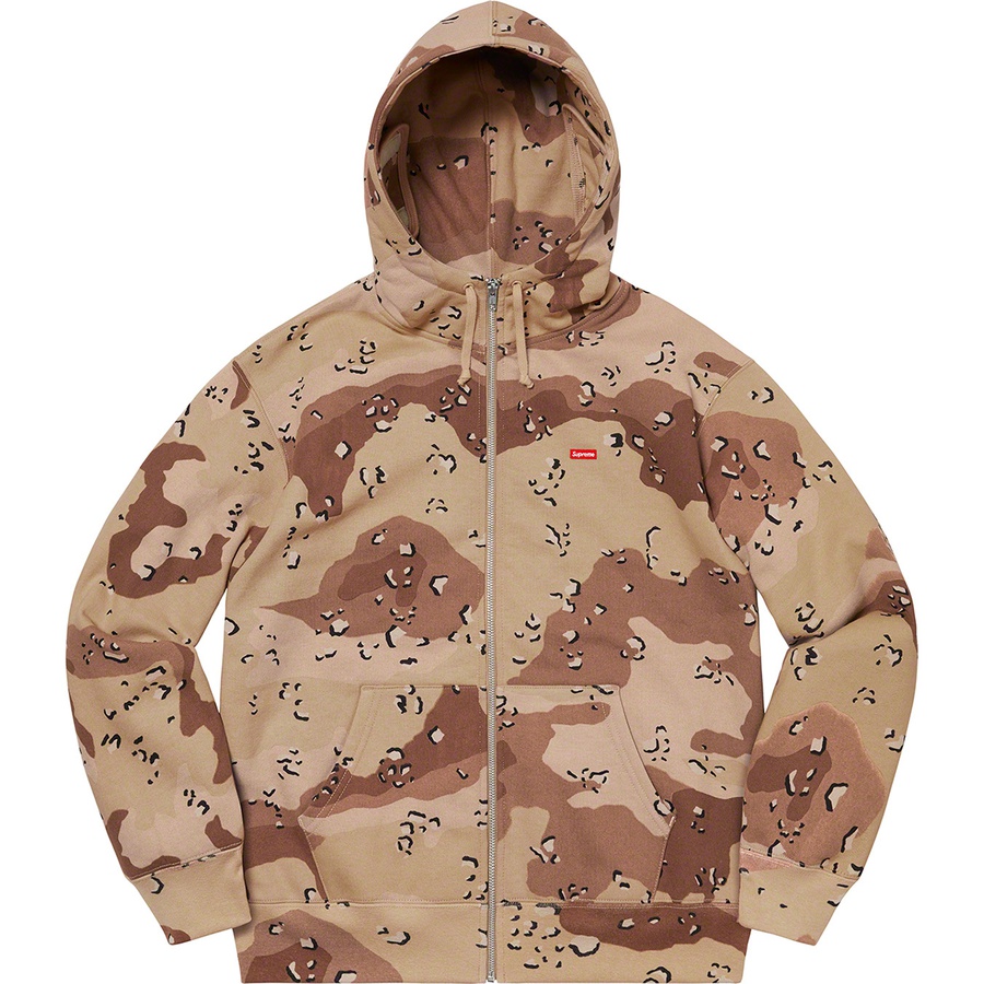 Details on Small Box Facemask Zip Up Hooded Sweatshirt Chocolate Chip Camo from fall winter
                                                    2020 (Price is $168)