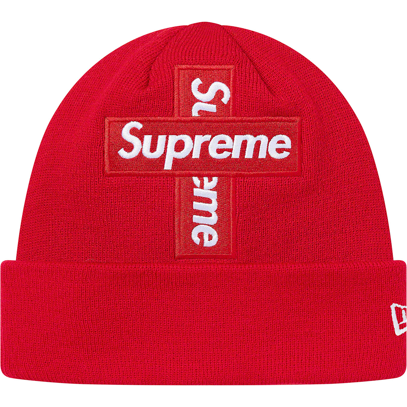 Supreme NY New Era FW19 Red Box Logo Bandana Beanie