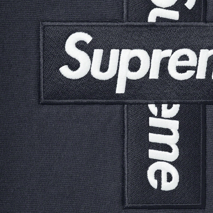 Details on Cross Box Logo Hooded Sweatshirt Navy from fall winter
                                                    2020 (Price is $168)