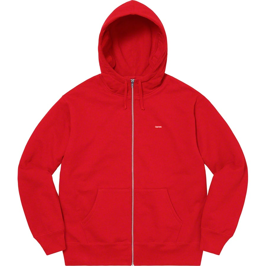 Details on Small Box Facemask Zip Up Hooded Sweatshirt Red from fall winter
                                                    2020 (Price is $168)