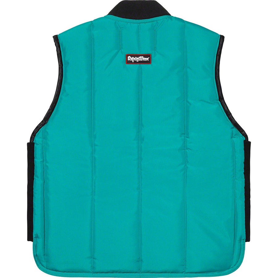 Details on Supreme RefrigiWear Insulated Iron-Tuff Vest Bright Teal from fall winter
                                                    2020 (Price is $158)