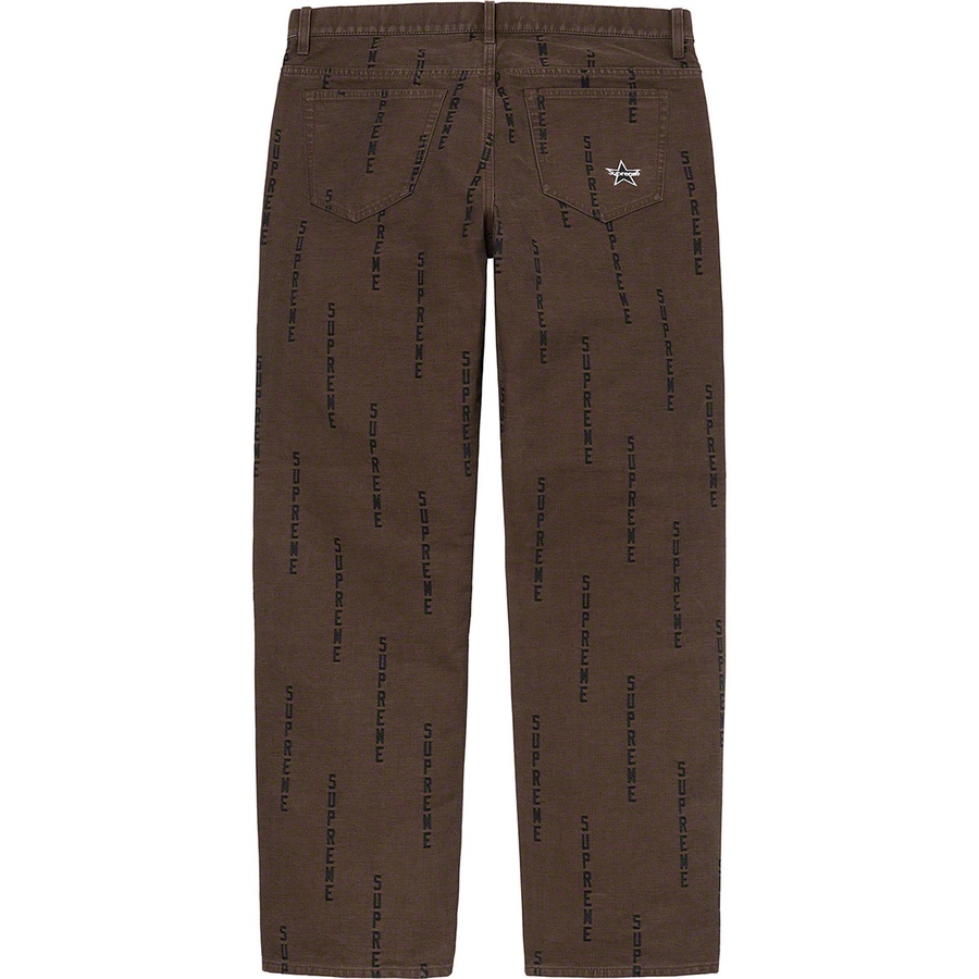 Details on Logo Stripe Jacquard Regular Jean Brown from fall winter
                                                    2020 (Price is $168)