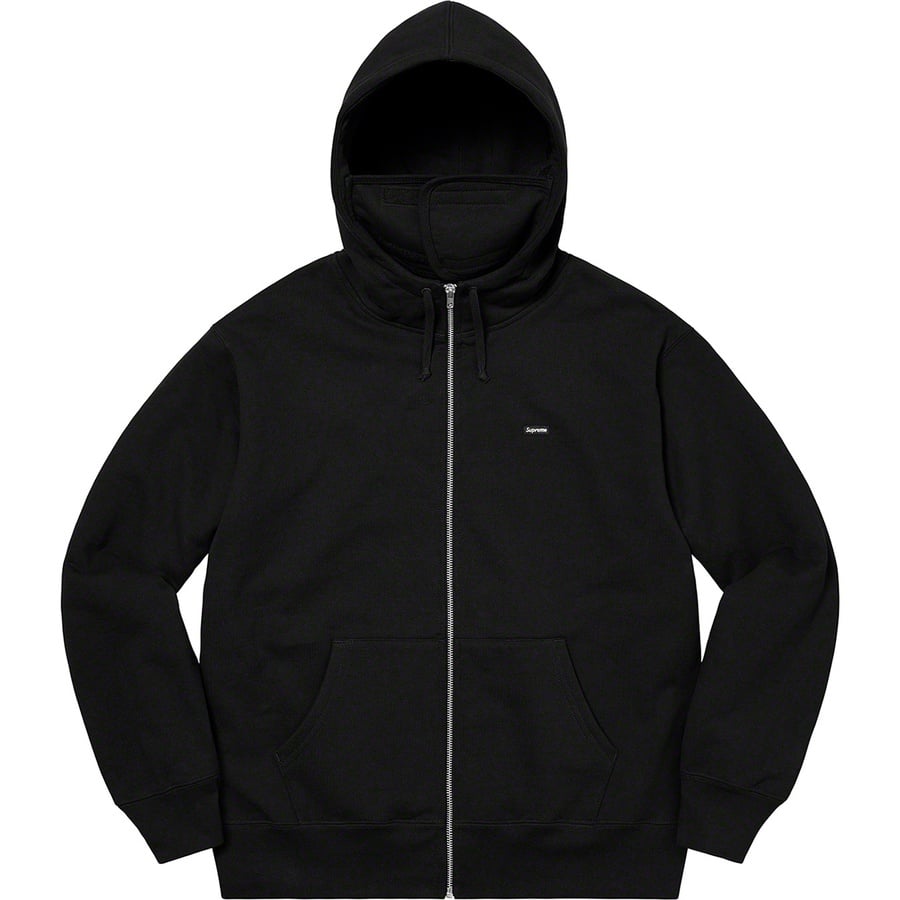 Details on Small Box Facemask Zip Up Hooded Sweatshirt Black from fall winter
                                                    2020 (Price is $168)