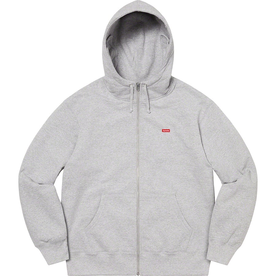 Details on Small Box Facemask Zip Up Hooded Sweatshirt Heather Grey from fall winter
                                                    2020 (Price is $168)