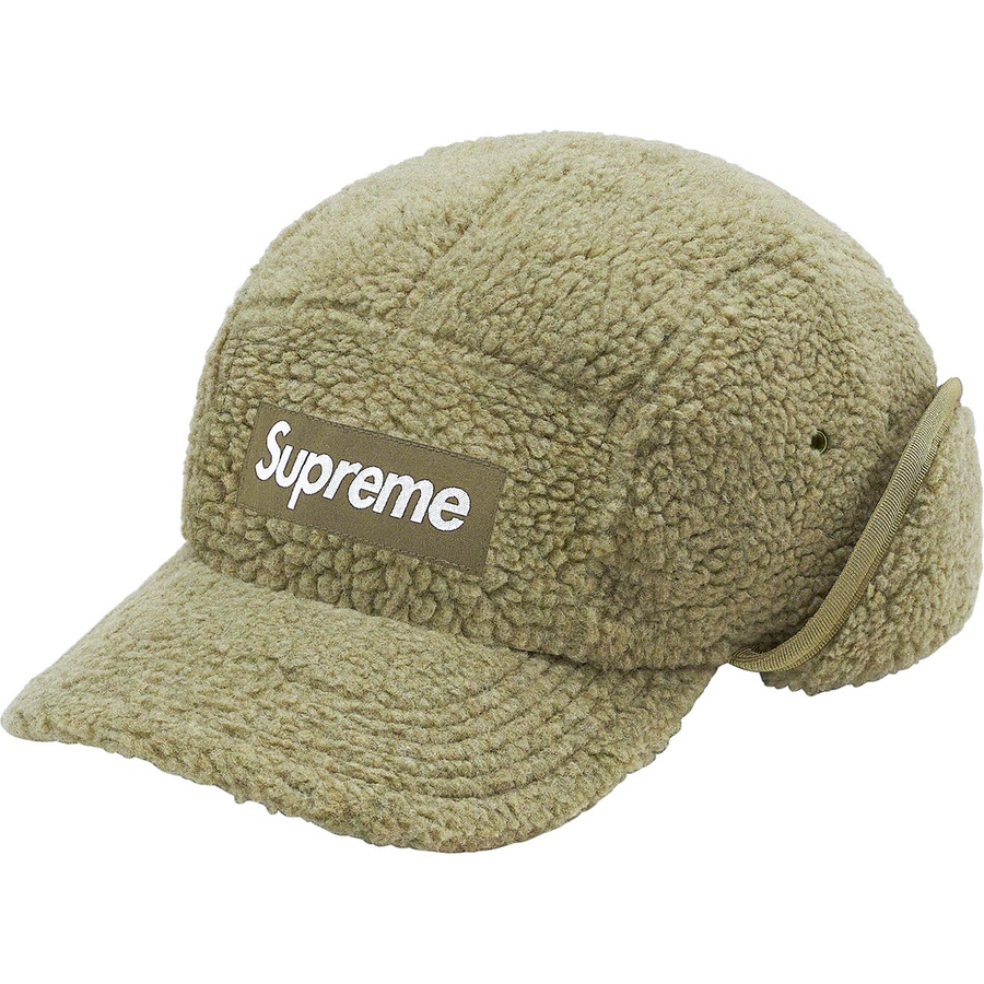 Details on Deep Pile Earflap Camp Cap Olive from fall winter
                                                    2020 (Price is $54)