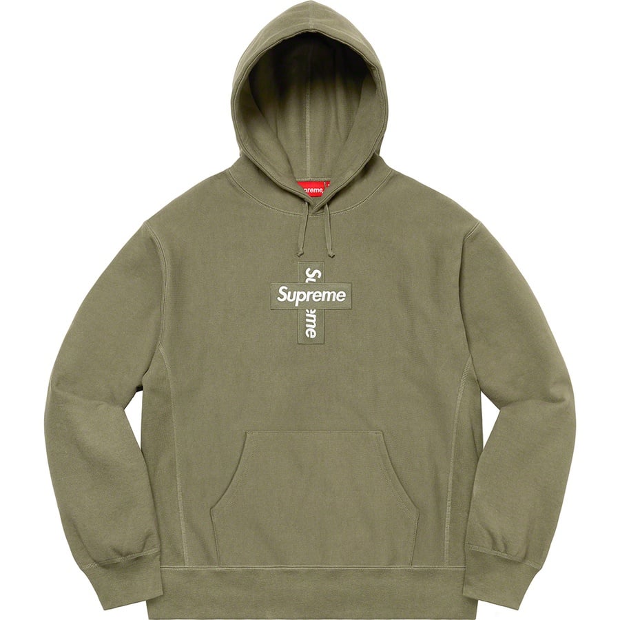 Details on Cross Box Logo Hooded Sweatshirt Light Olive from fall winter
                                                    2020 (Price is $168)