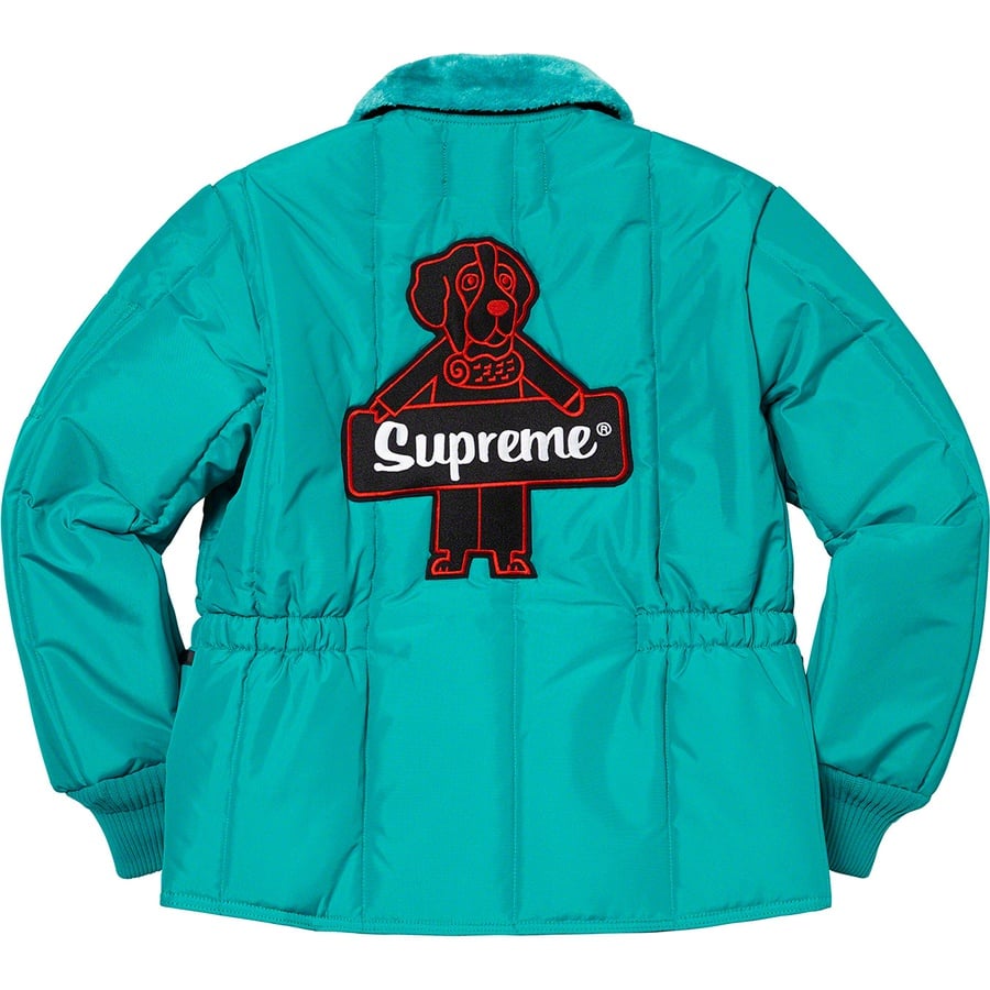 Details on Supreme RefrigiWear Insulated Iron-Tuff Jacket Bright Teal from fall winter
                                                    2020 (Price is $188)