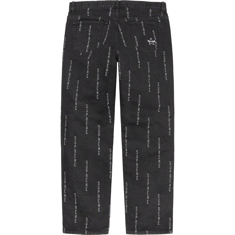 Details on Logo Stripe Jacquard Regular Jean Black from fall winter
                                                    2020 (Price is $168)