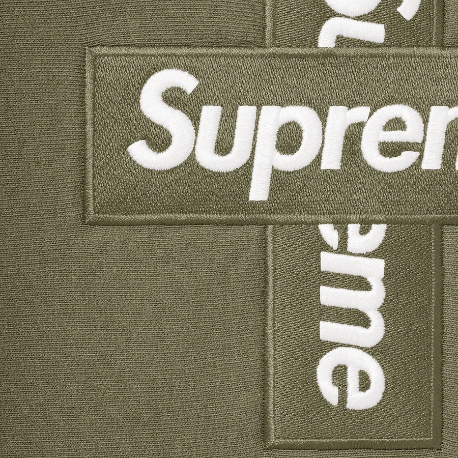 Details on Cross Box Logo Hooded Sweatshirt Light Olive from fall winter
                                                    2020 (Price is $168)