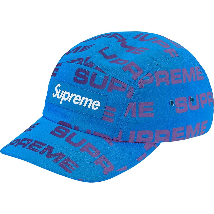 Details on Reactive Print Camp Cap Blue from fall winter 2020 (Price is $48)