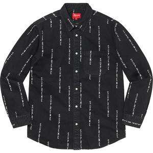 10000円 早期販売割引 Supreme Logo Stripe Jacquard Denim Shirt シャツ