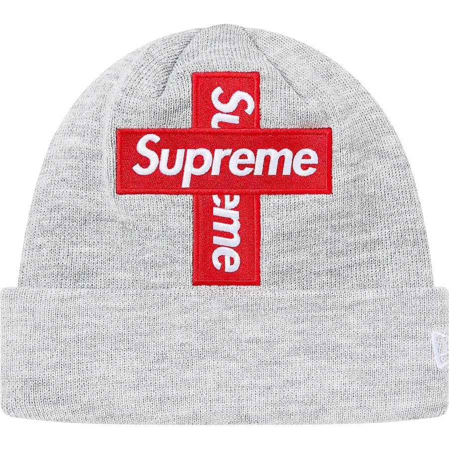 Details on New Era Cross Box Logo Beanie Heather Grey from fall winter
                                                    2020 (Price is $38)