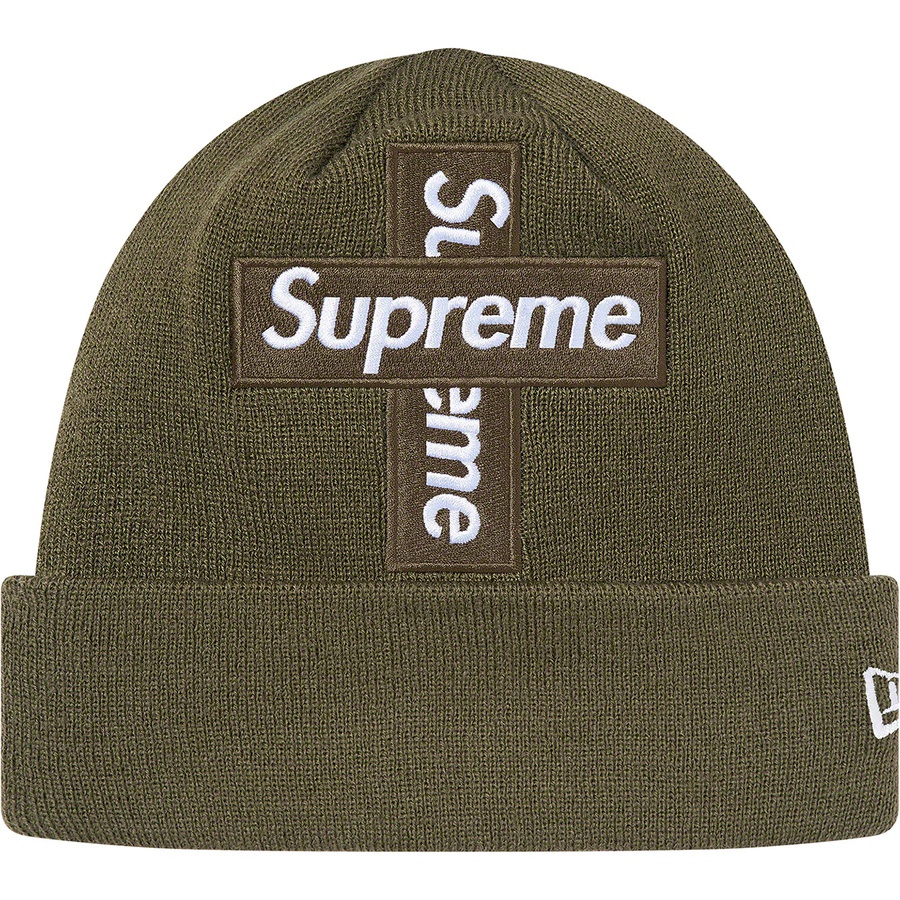 Details on New Era Cross Box Logo Beanie Light Olive from fall winter
                                                    2020 (Price is $38)