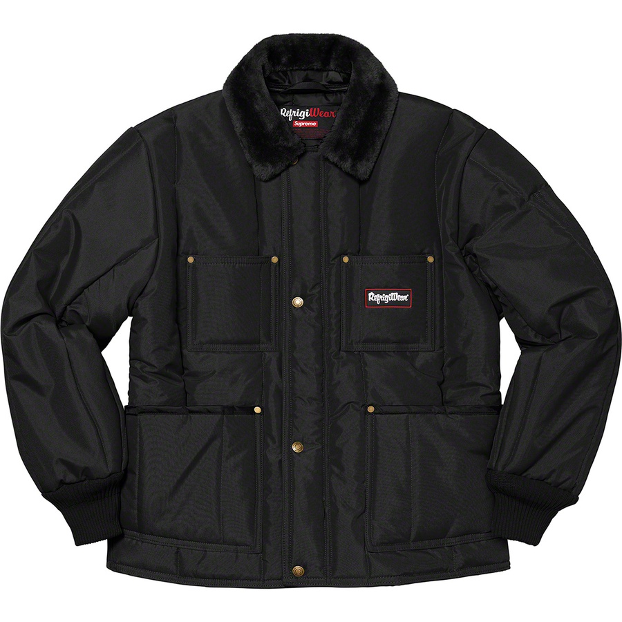 Details on Supreme RefrigiWear Insulated Iron-Tuff Jacket Black from fall winter 2020 (Price is $188)