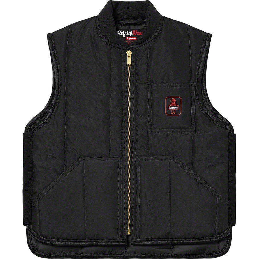 Details on Supreme RefrigiWear Insulated Iron-Tuff Vest Black from fall winter
                                                    2020 (Price is $158)