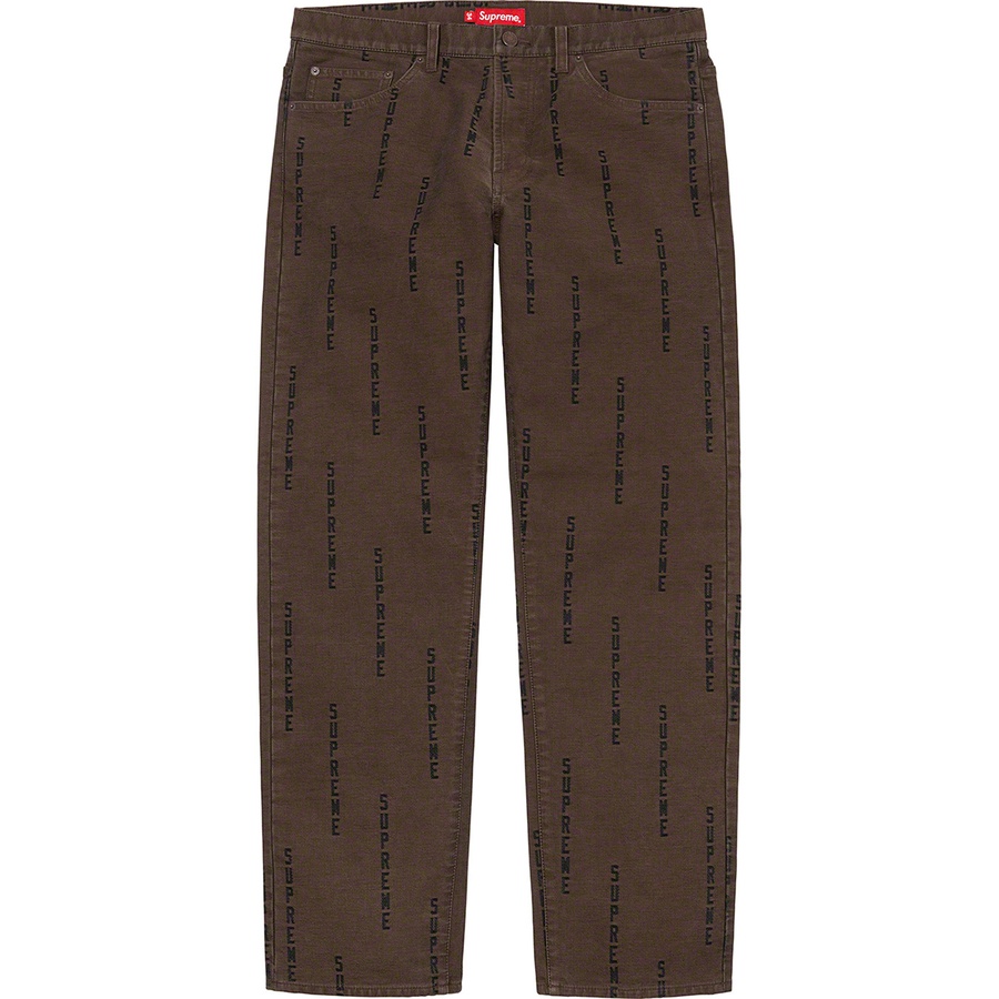 Details on Logo Stripe Jacquard Regular Jean Brown from fall winter
                                                    2020 (Price is $168)