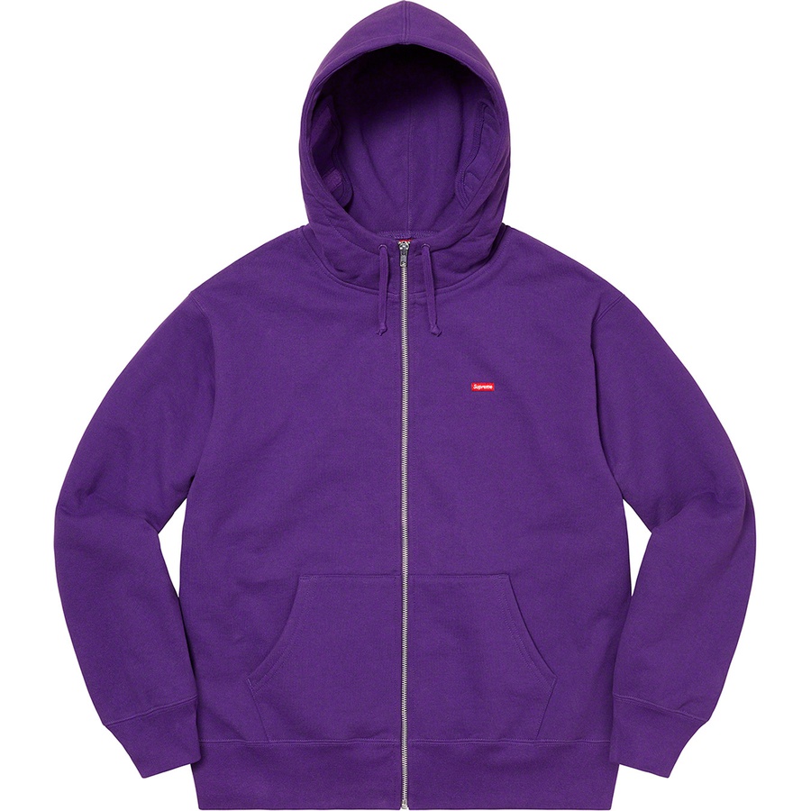 Details on Small Box Facemask Zip Up Hooded Sweatshirt Purple from fall winter 2020 (Price is $168)