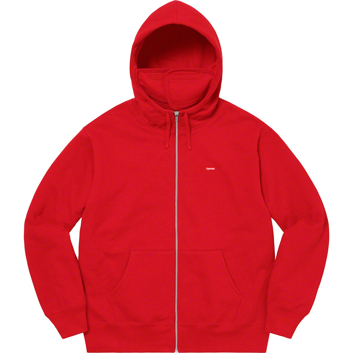 Small Box Facemask Zip Up Hooded Sweatshirt - fall winter 2020