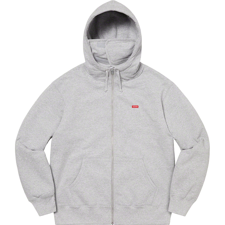 Details on Small Box Facemask Zip Up Hooded Sweatshirt Heather Grey from fall winter
                                                    2020 (Price is $168)